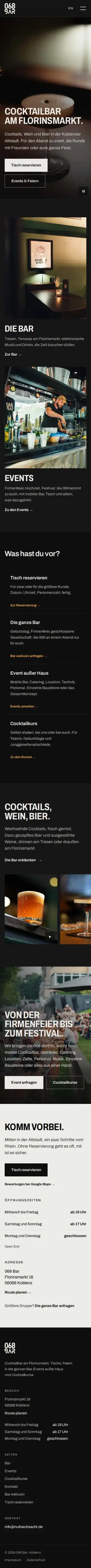 068 Bar auf dem Handy, ganze Seite